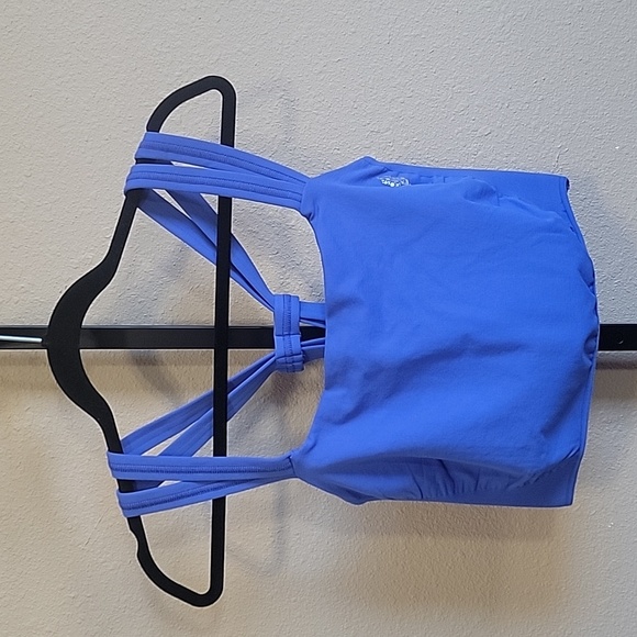 FP Movement Women's Blue Strappy Crop Top EUC - Picture 3 of 7